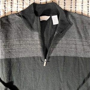 Knit pullover half zip sweater